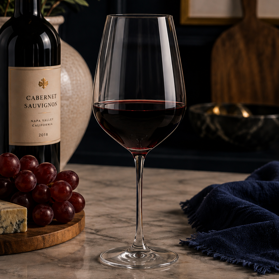 Red Wine with Glass Stem - 20oz