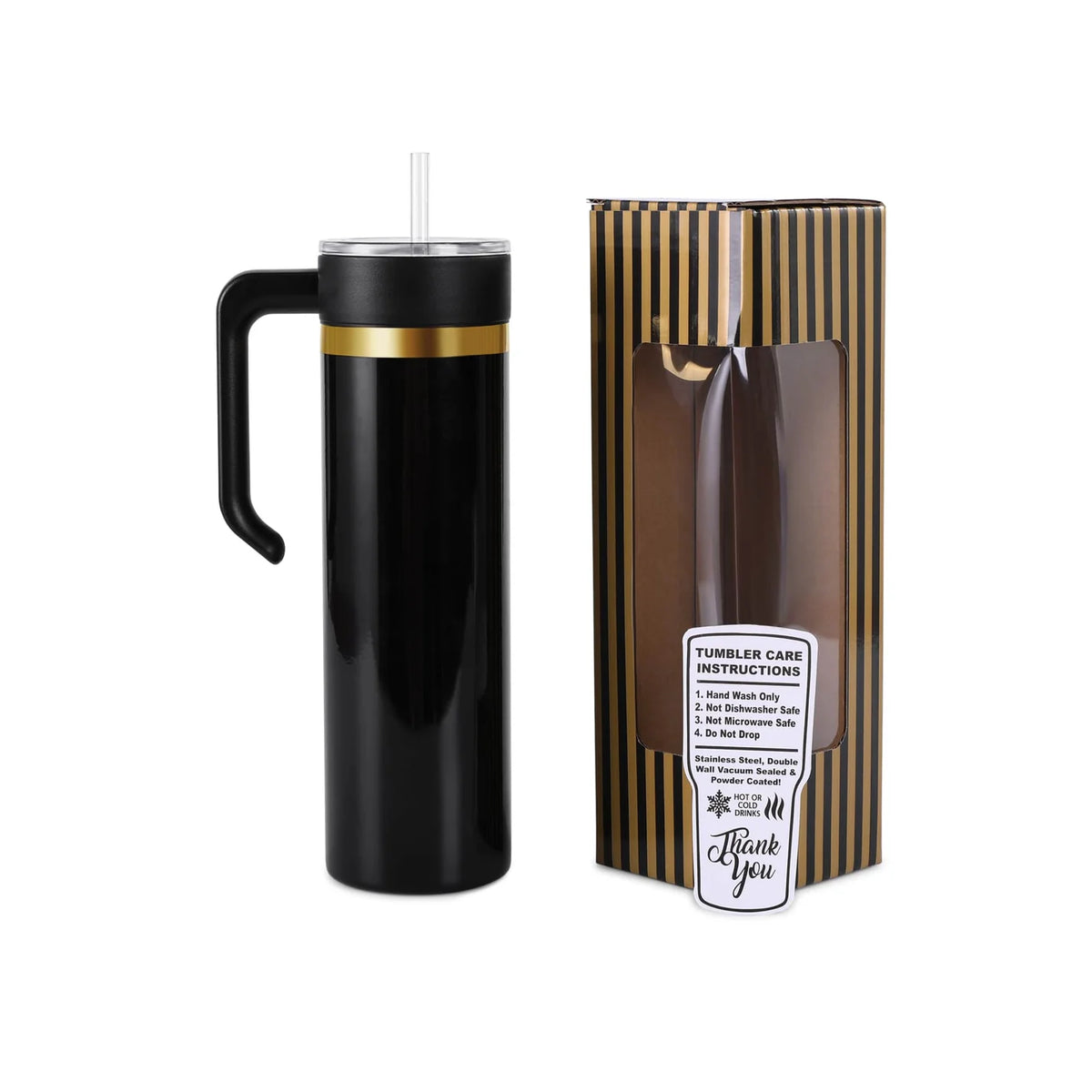 20oz Skinny Tumbler w/Handle