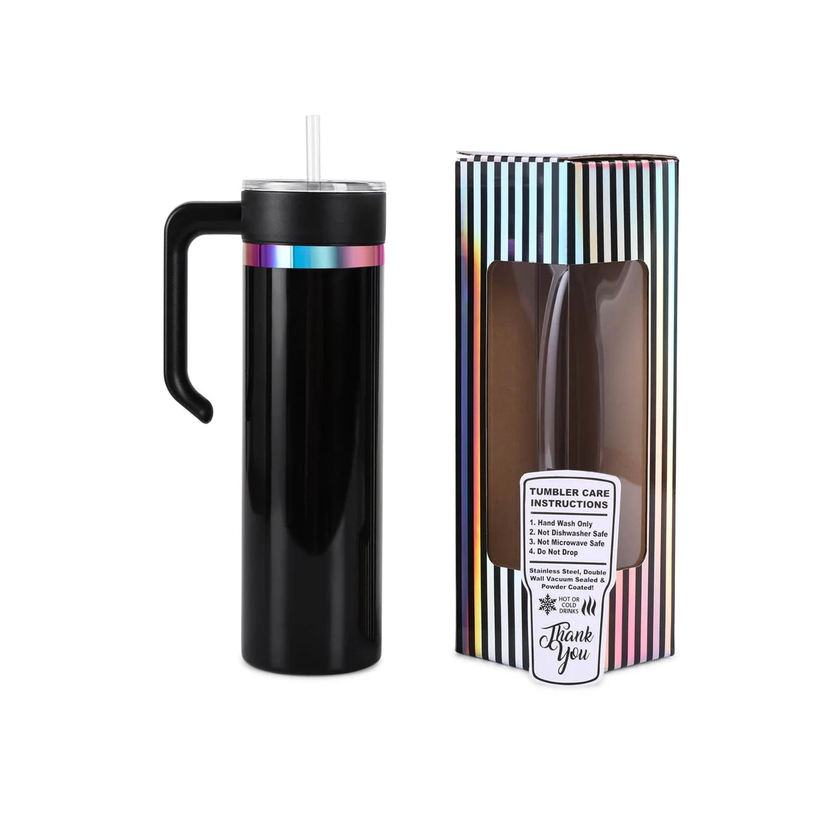 20oz Skinny Tumbler w/Handle