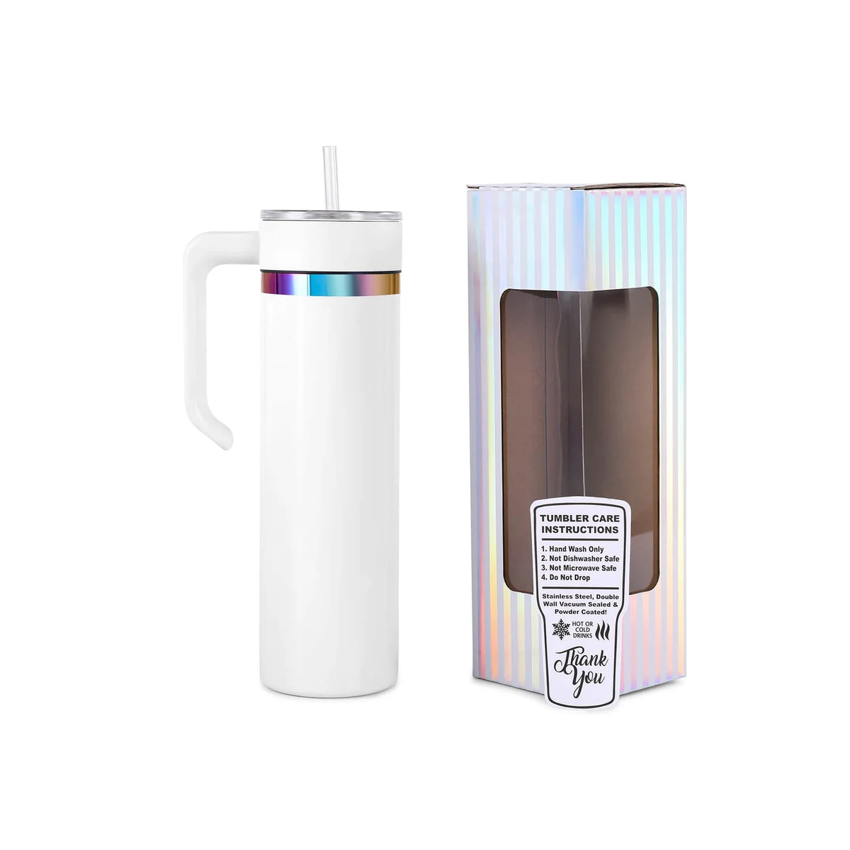 20oz Skinny Tumbler w/Handle