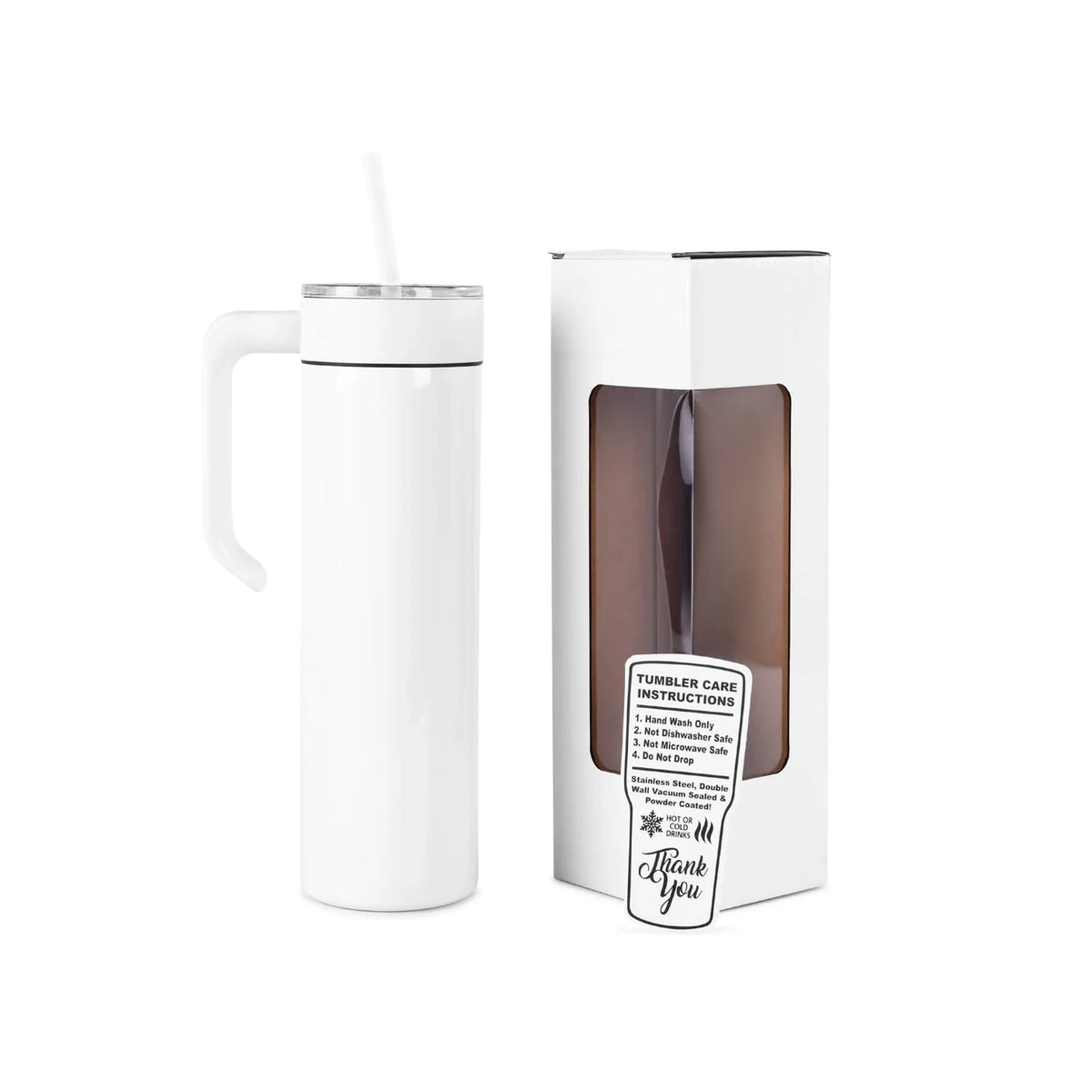 20oz Skinny Tumbler w/Handle