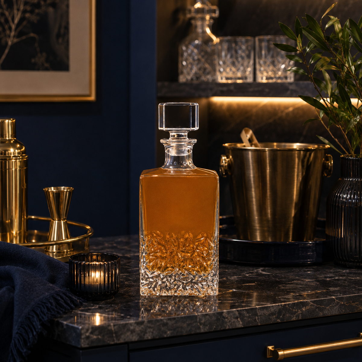 Glass Decanter- Rectangular