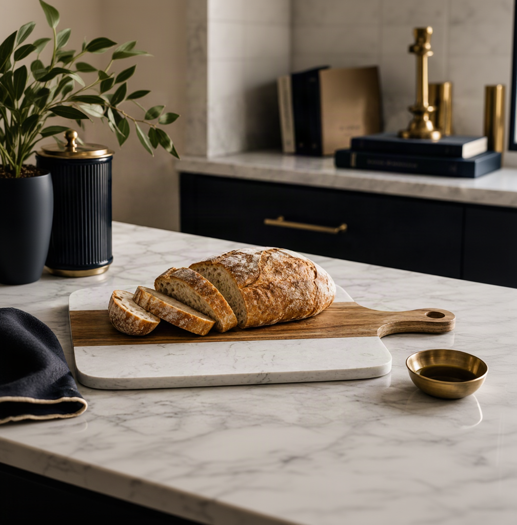 Marble & Acacia Serving Board Set