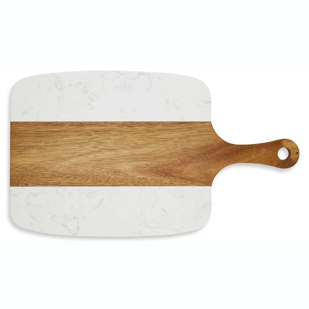 Marble & Acacia Serving Board Set
