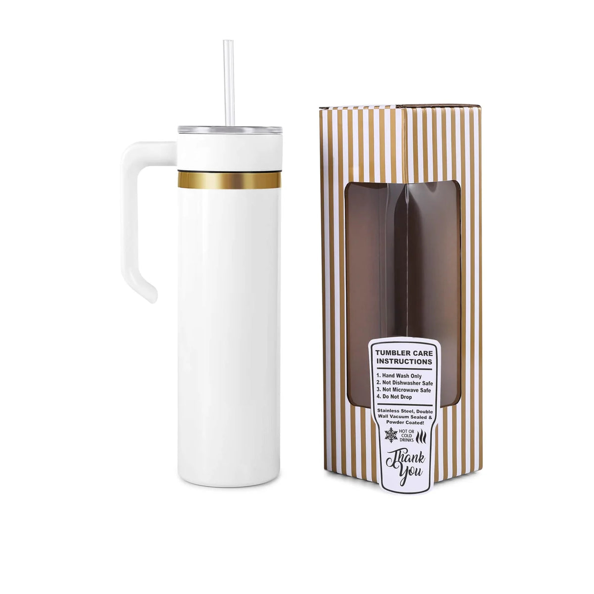 20oz Skinny Tumbler w/Handle