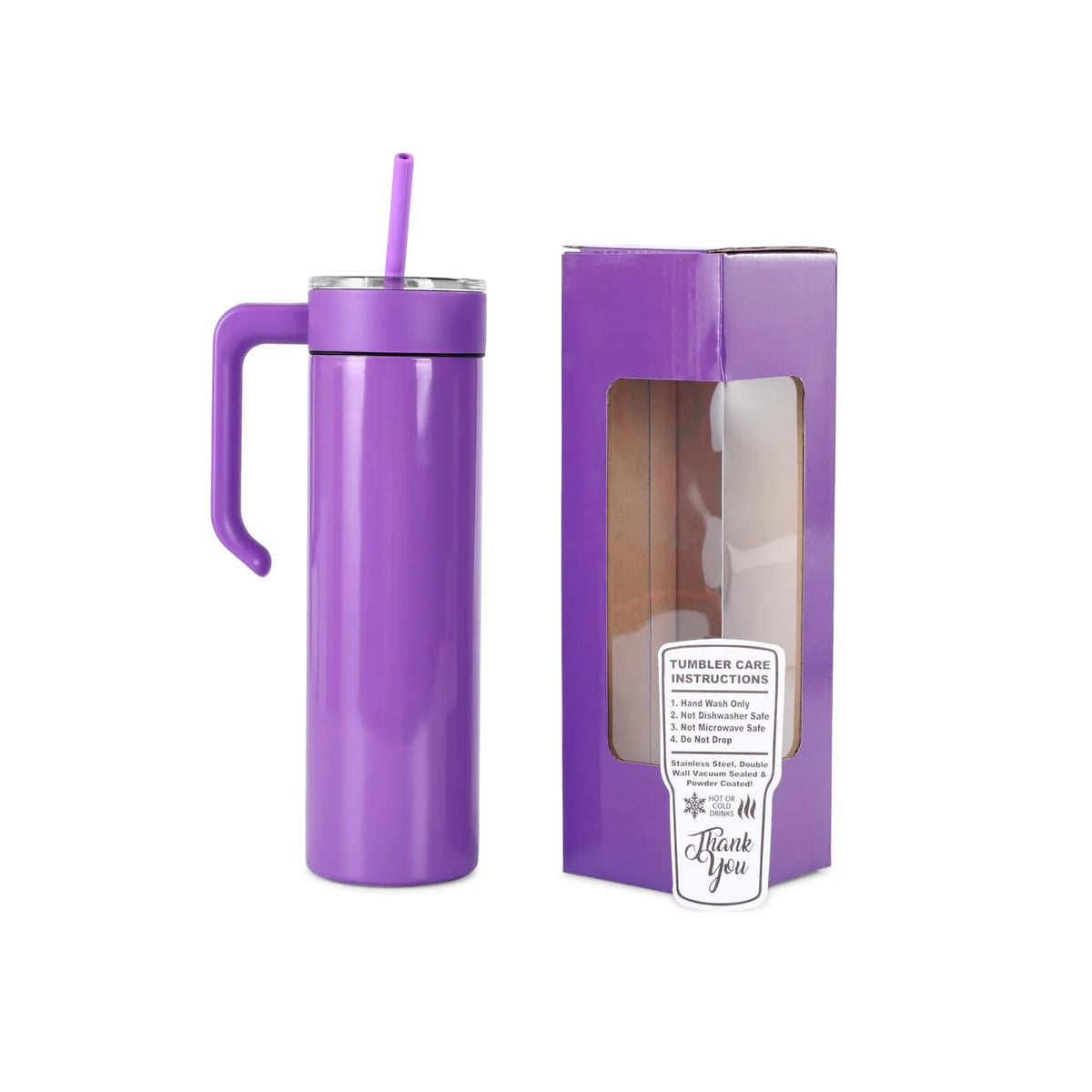 20oz Skinny Tumbler w/Handle