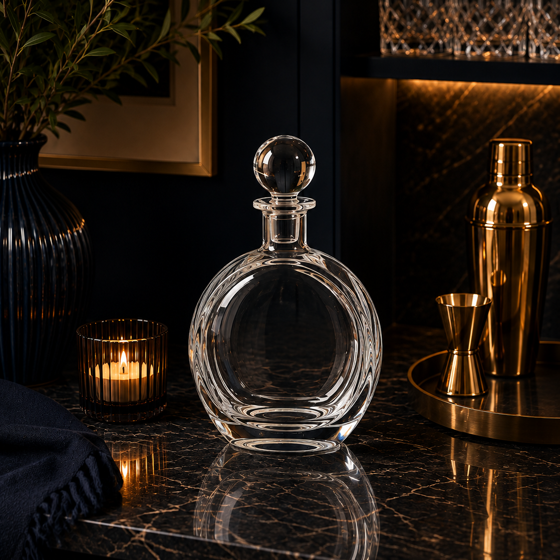Glass Decanter-Round