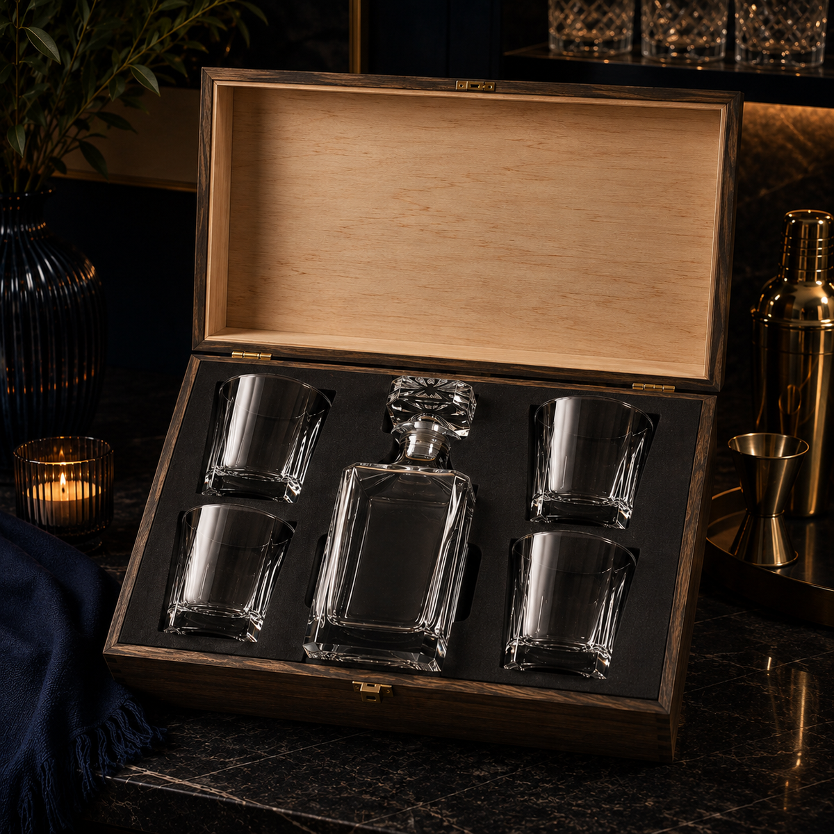Decanter Set with 4 Glasses