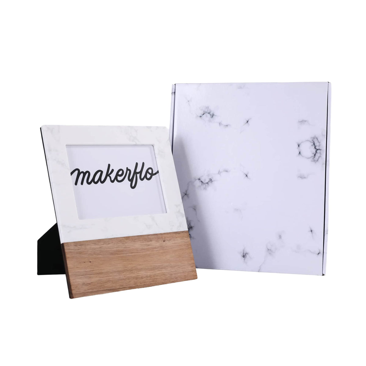 Marble & Acacia Picture Frame