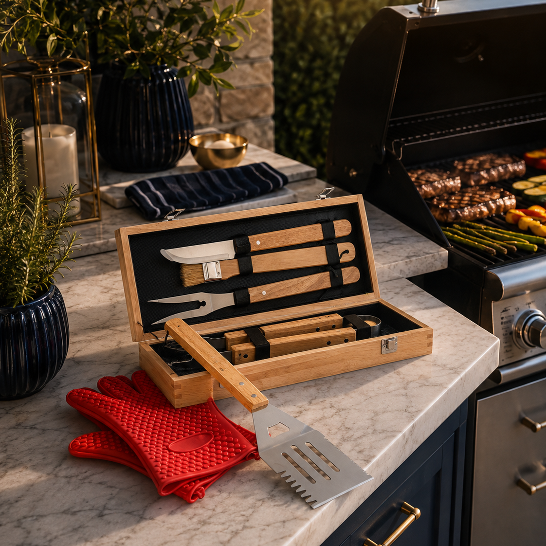 BBQ Grill Set - 11 Piece