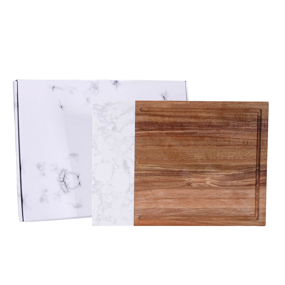 Marble & Acacia Cutting Board