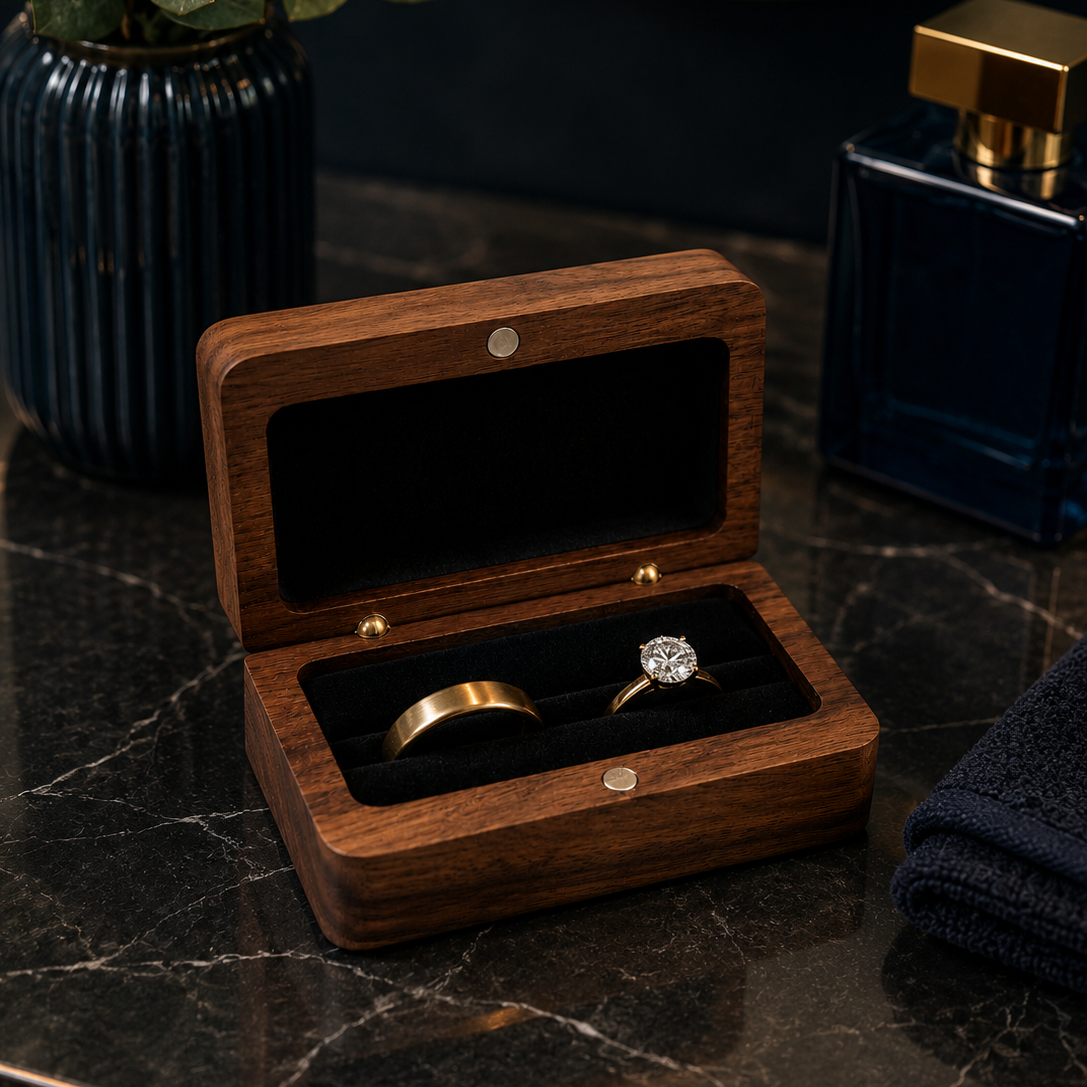 Walnut Dual Ring Box